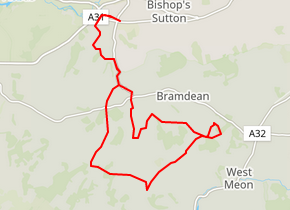 Low gradient cycle route south of New Alresford